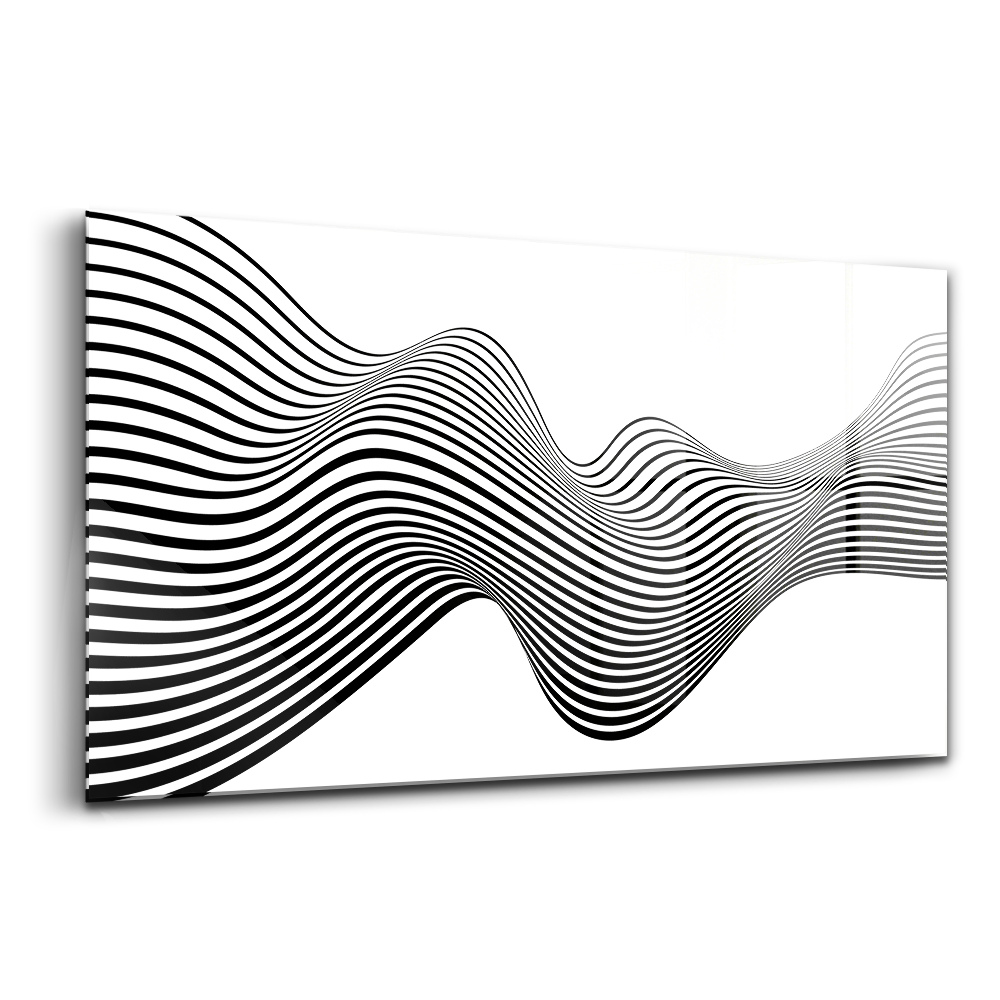 Üvegkép Optikai művészet fekete-fehér