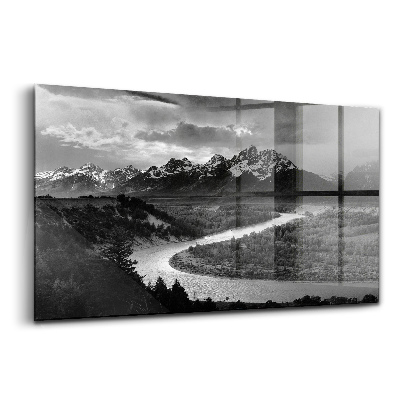 Egyedi üvegkép Hegyi folyó kilátás