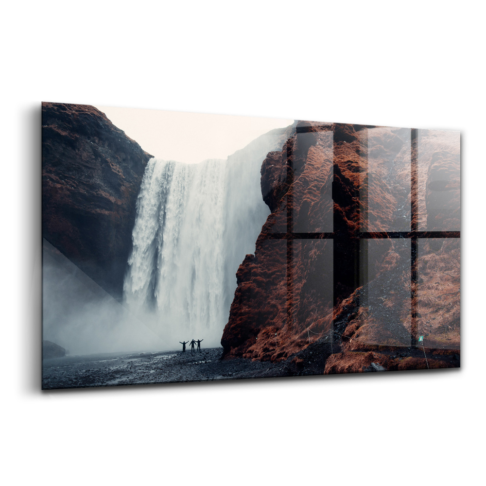 Üvegkép Vízesés Izland táj
