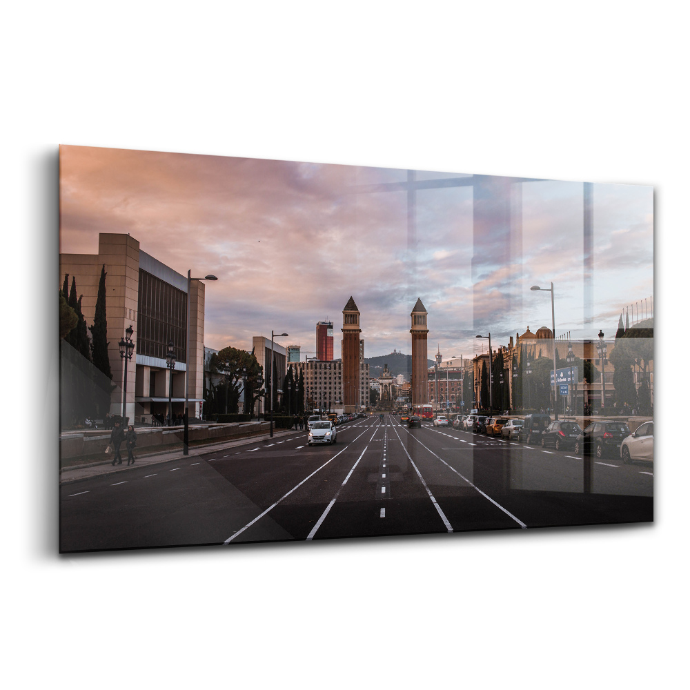 Üvegkép Barcelona út kilátás tibidabo