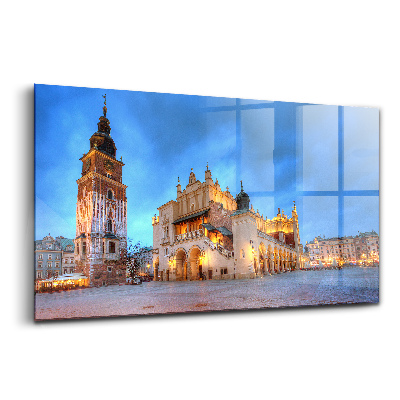 Egyedi üvegkép Krakkó főtere