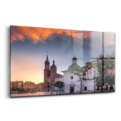 Üvegkép Krakkó fő piactere