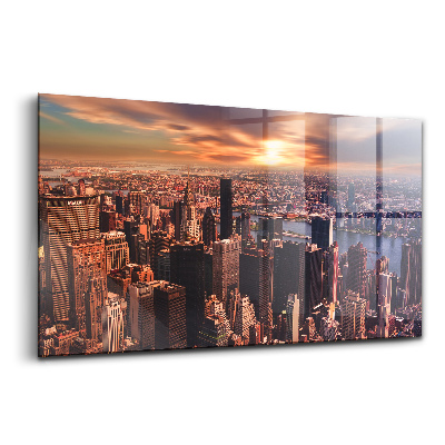 Üvegkép falra New York város panorámája