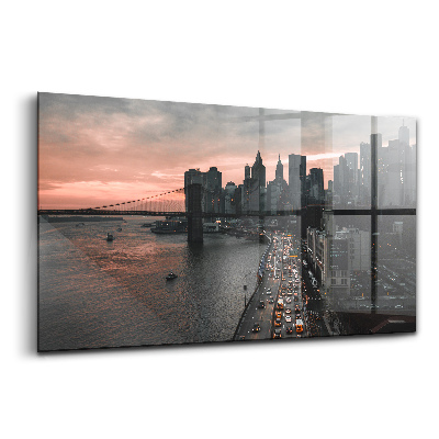 Egyedi üvegkép New York-i panoráma