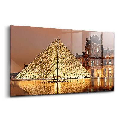 Egyedi üvegkép Louvre múzeum Párizsban
