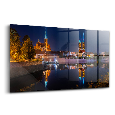 Üvegkép Wrocławi székesegyház éjszaka