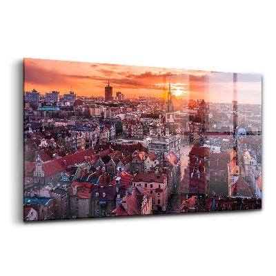 Üvegkép falra Poznan panorámája