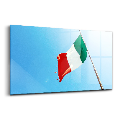 Üvegkép falra Olaszország zászlaja