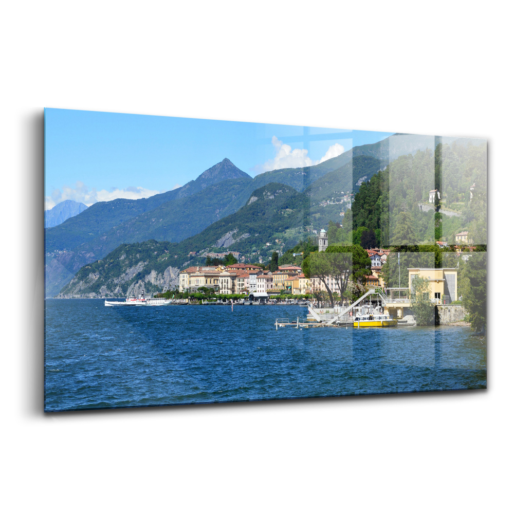 Üvegkép falra Garda-tó hegyi táj