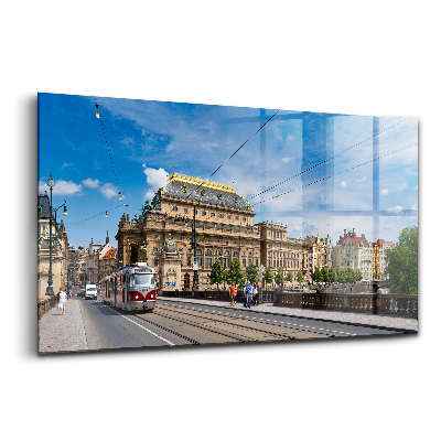 Egyedi üvegkép Nemzeti Színház Prágában