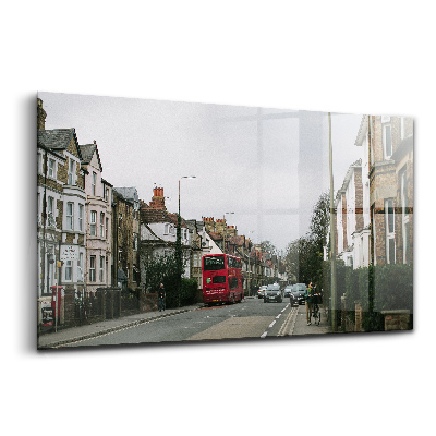 Üvegkép falra Busz az oxfordi városban