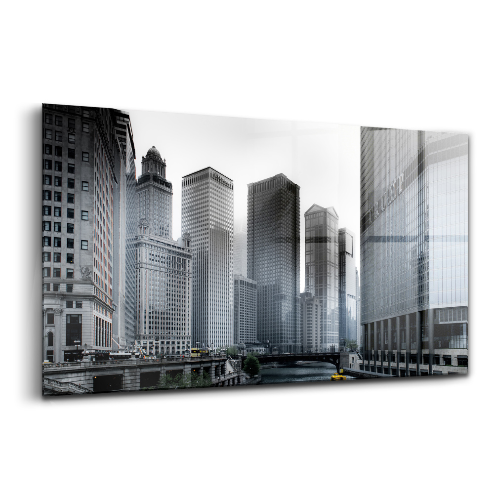 Egyedi üvegkép Łódź a város látképe