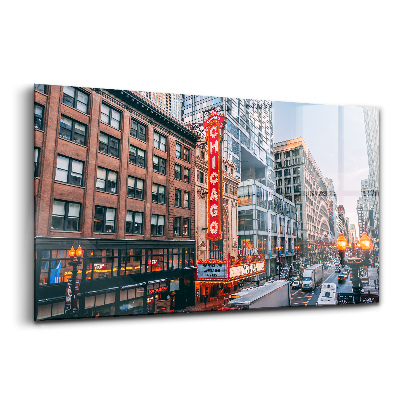 Egyedi üvegkép Fénykép épületekről Chicagóban
