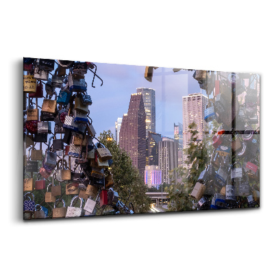 Üvegkép falra lakatok a szerelem hídján