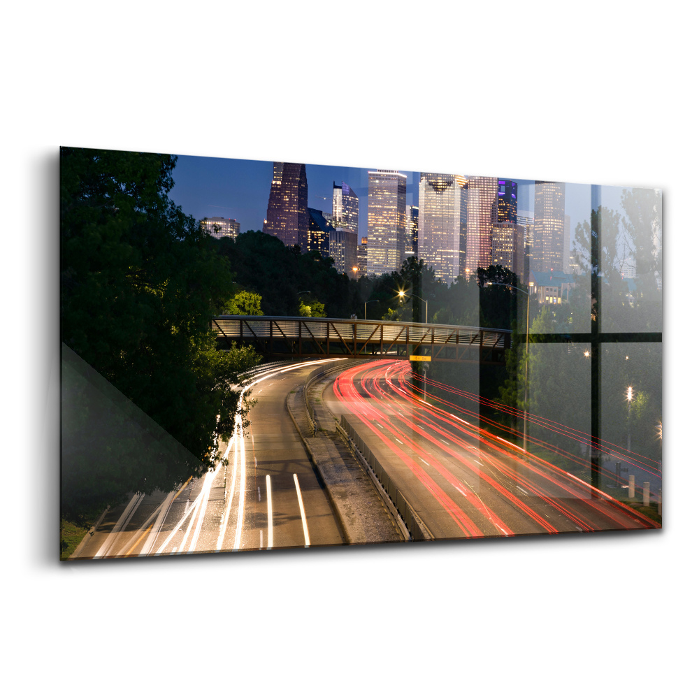 Egyedi üvegkép A városba vezető autópálya