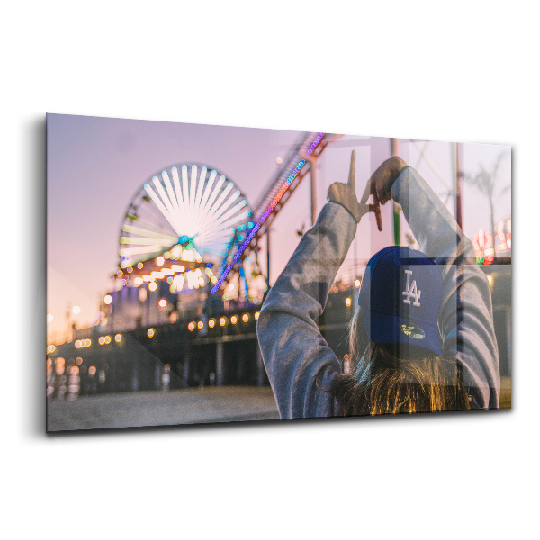 Egyedi üvegkép Santa Monica az USA-ban