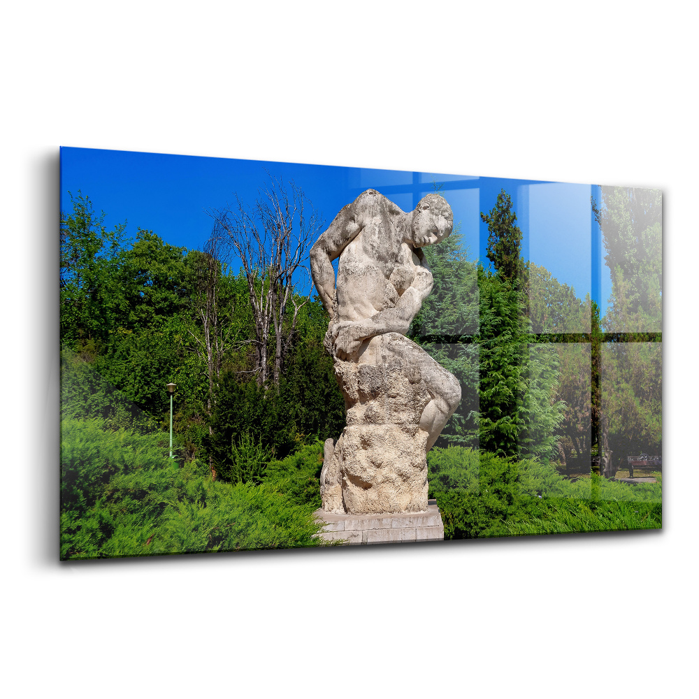 Üvegkép Óriásszobor Bukarestben