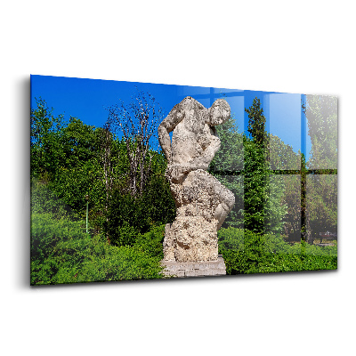 Üvegkép Óriásszobor Bukarestben