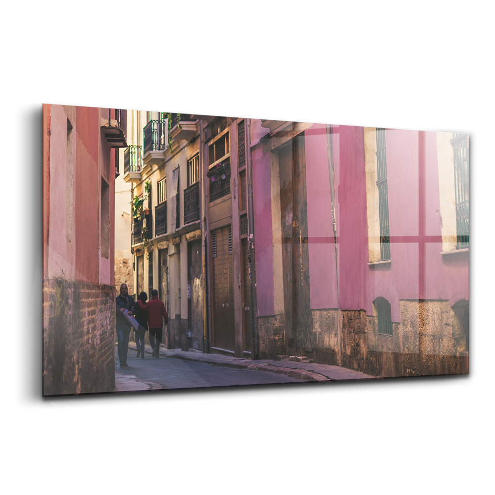 Egyedi üvegkép Valenciai épületek sugárútja