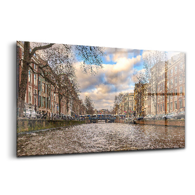 Egyedi üvegkép Csatorna Rotterdamban