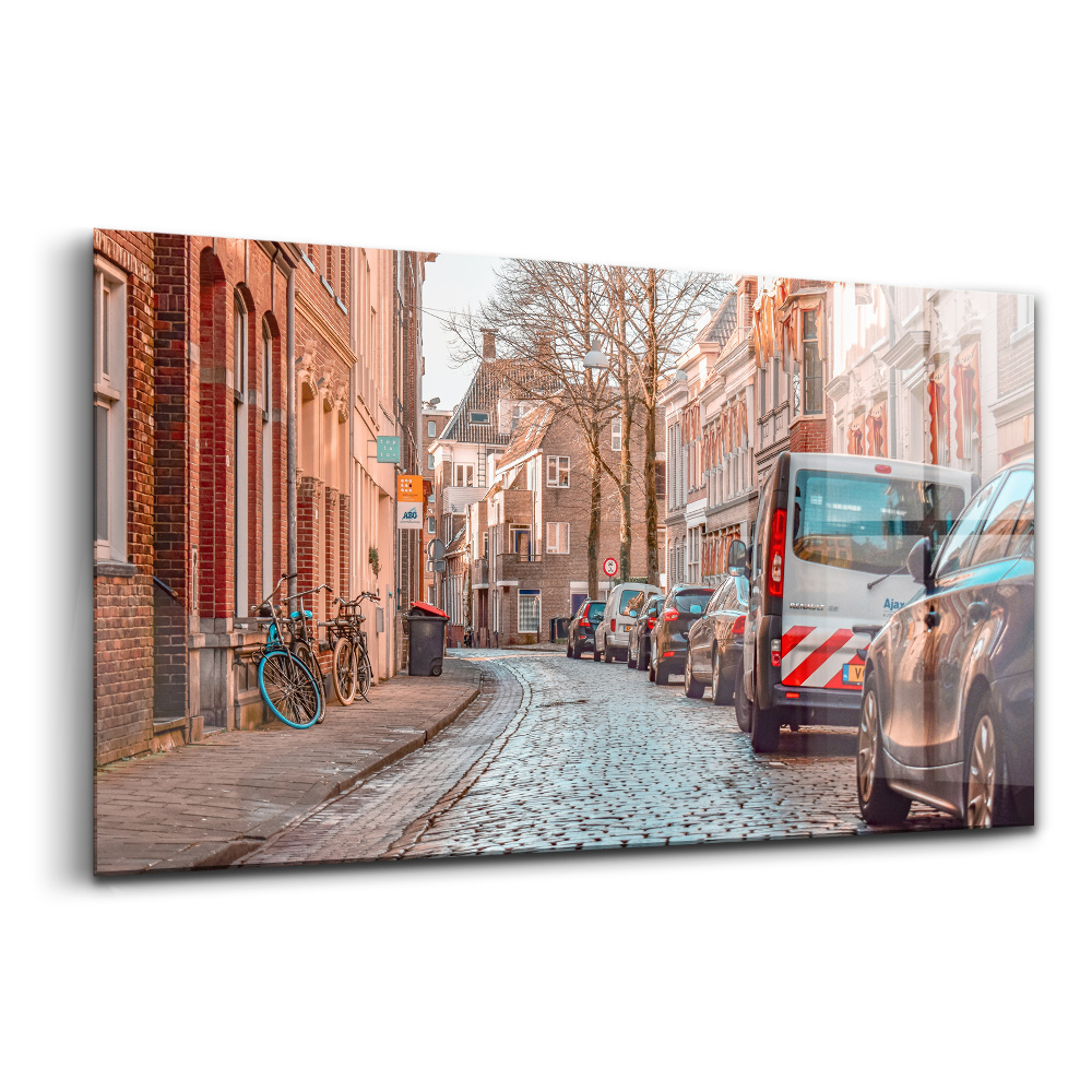 Egyedi üvegkép Utca a városban