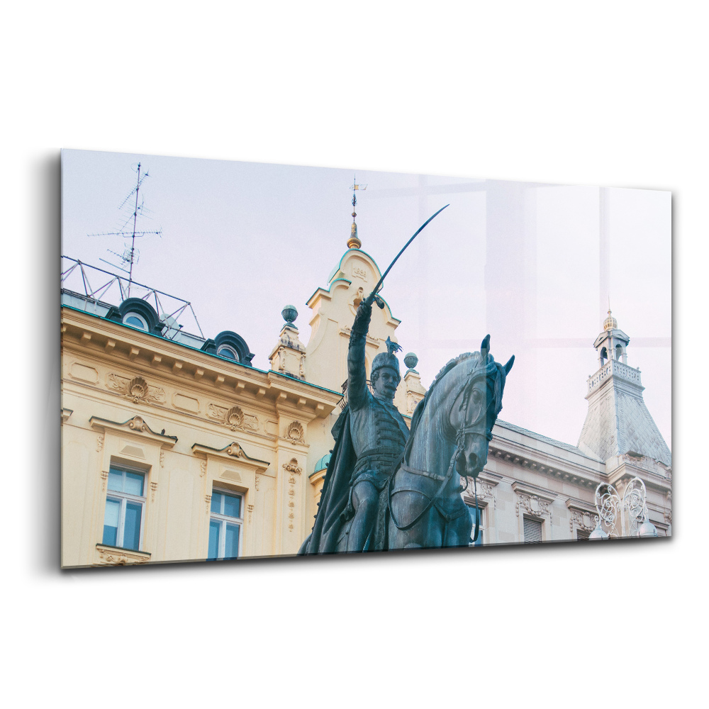 Üvegkép Josip Jelacic emlékműve