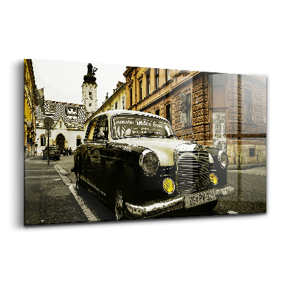 Üvegkép falra Régi Mercedes zágrábi