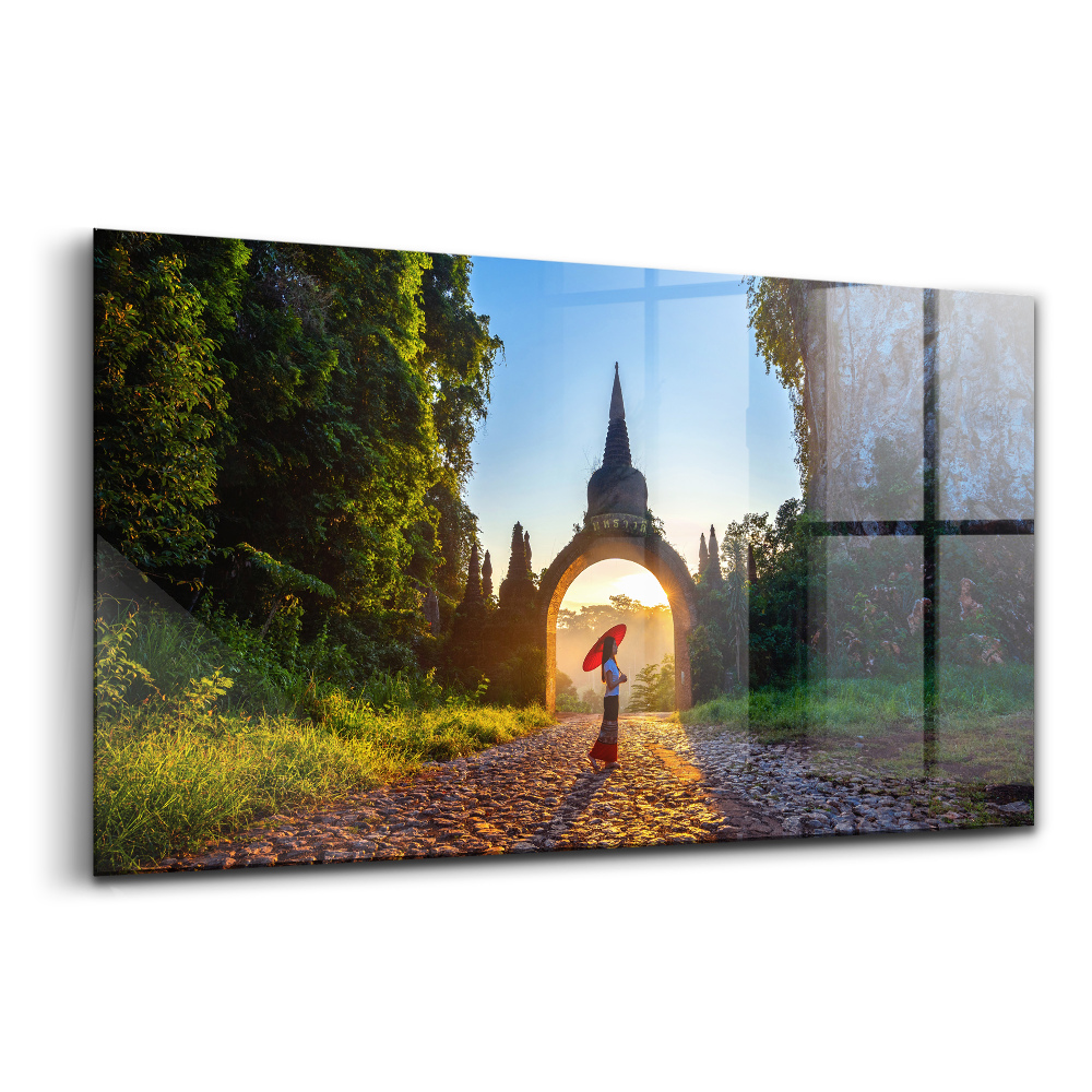 Egyedi üvegkép Surat thani park Thaiföldön