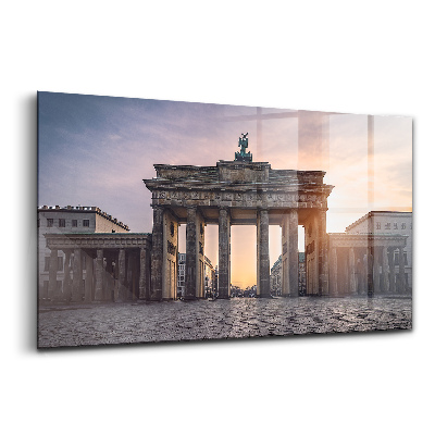 Üvegkép falra Brandenburgi kapu naplemente