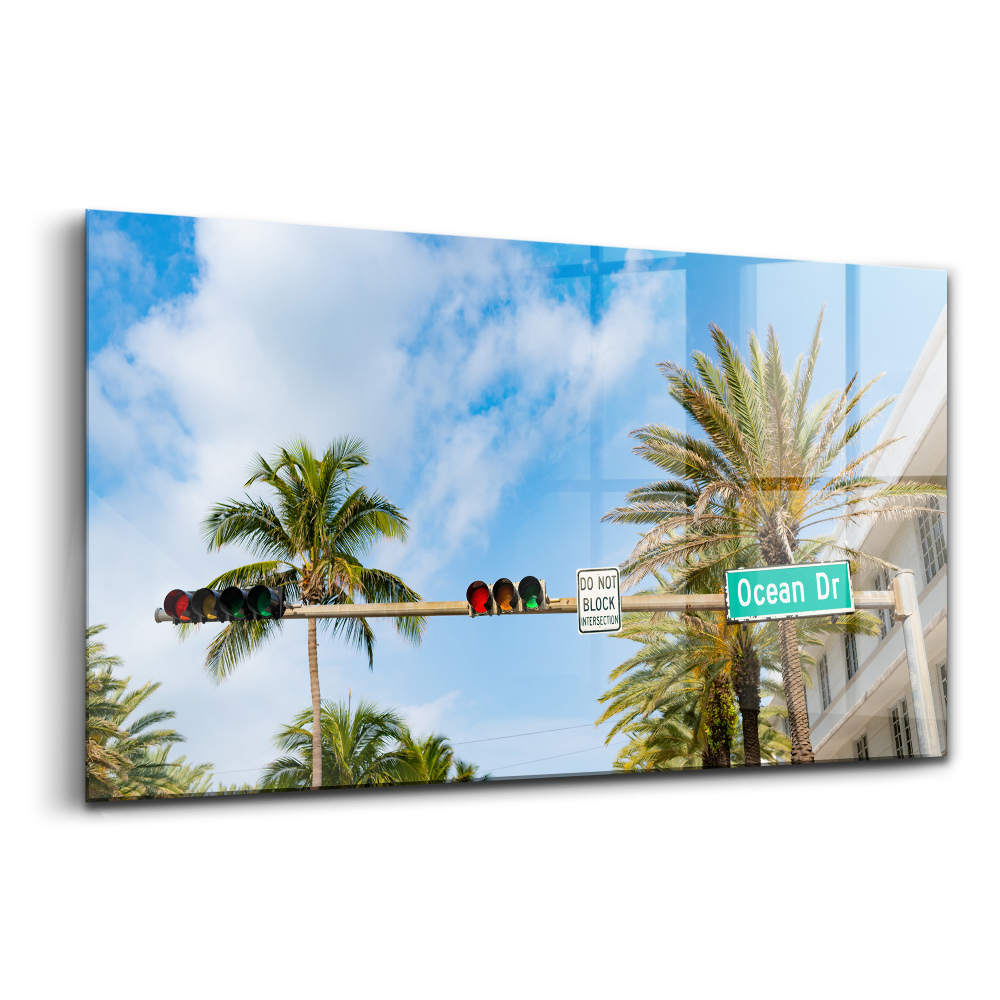 Üvegkép falra Ocean drive tájkép