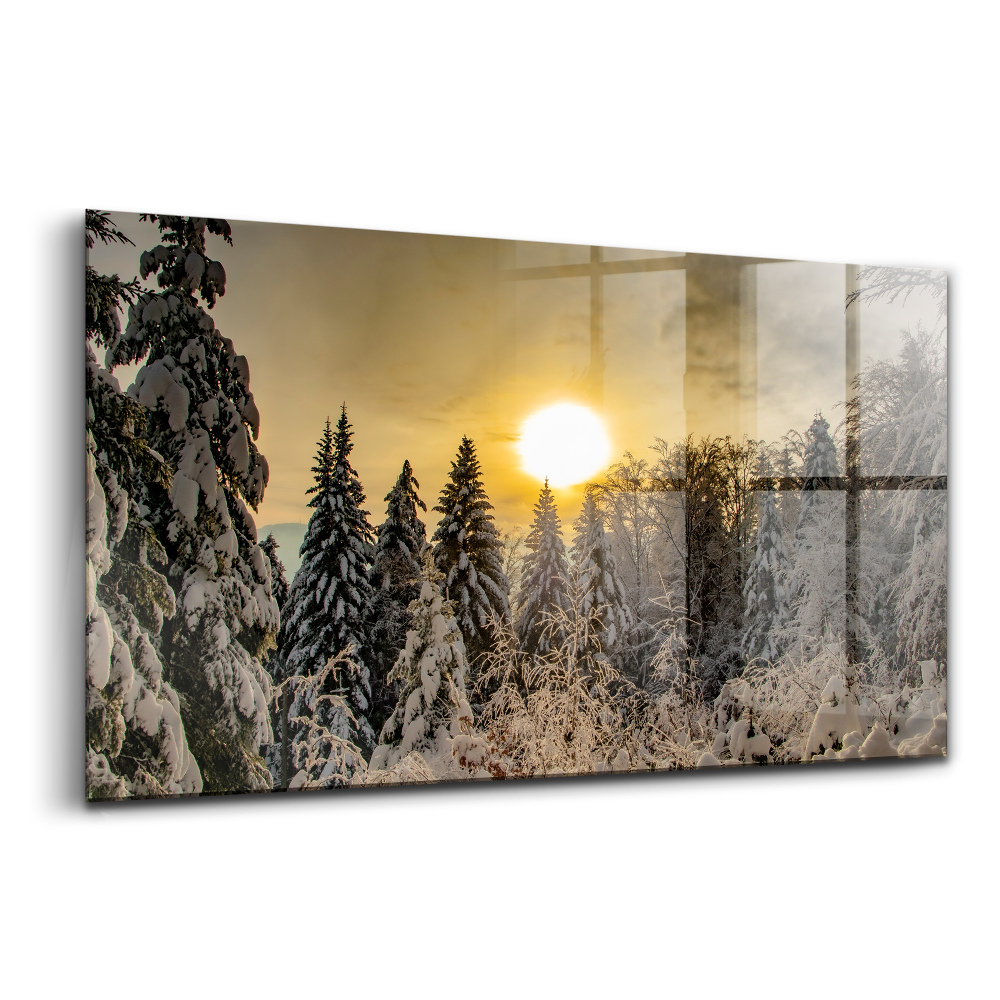 Egyedi üvegkép Téli táj beskidy