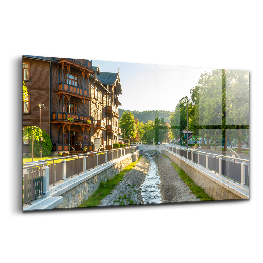 Üvegkép Krynica Zdroj a Beszkidekben