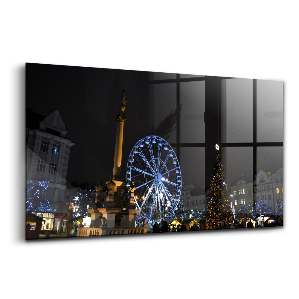 Üvegkép falra Karácsonyi vásár Ostravában