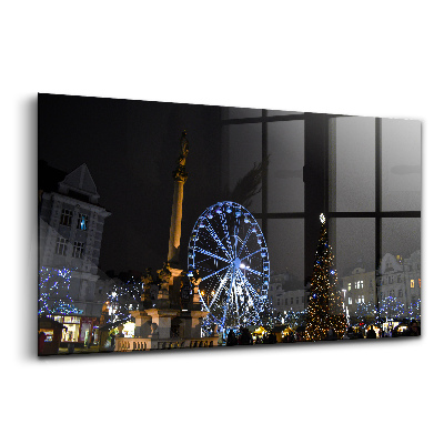 Üvegkép falra Karácsonyi vásár Ostravában