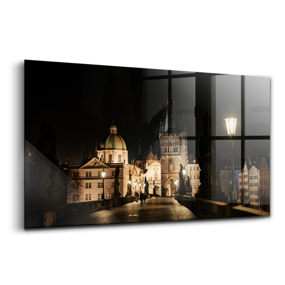 Egyedi üvegkép Károly-híd Prágában