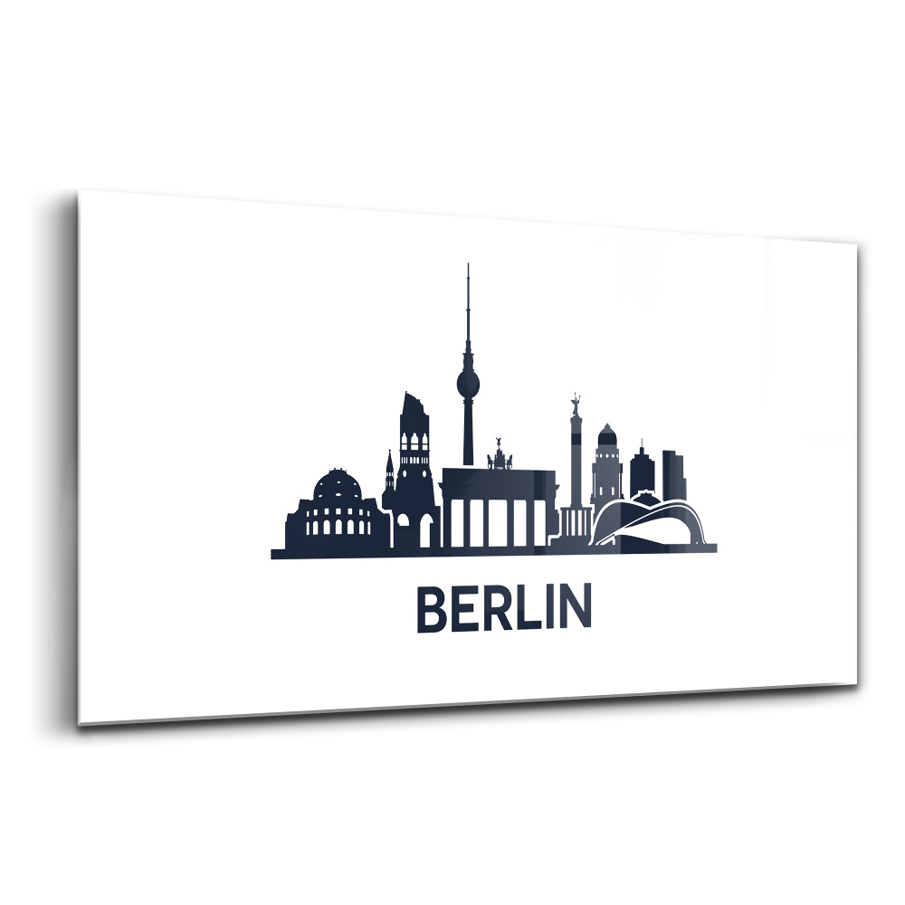 Egyedi üvegkép Berlin városának illusztrációja