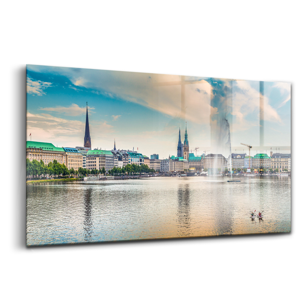 Egyedi üvegkép Binnenalster Hamburgban