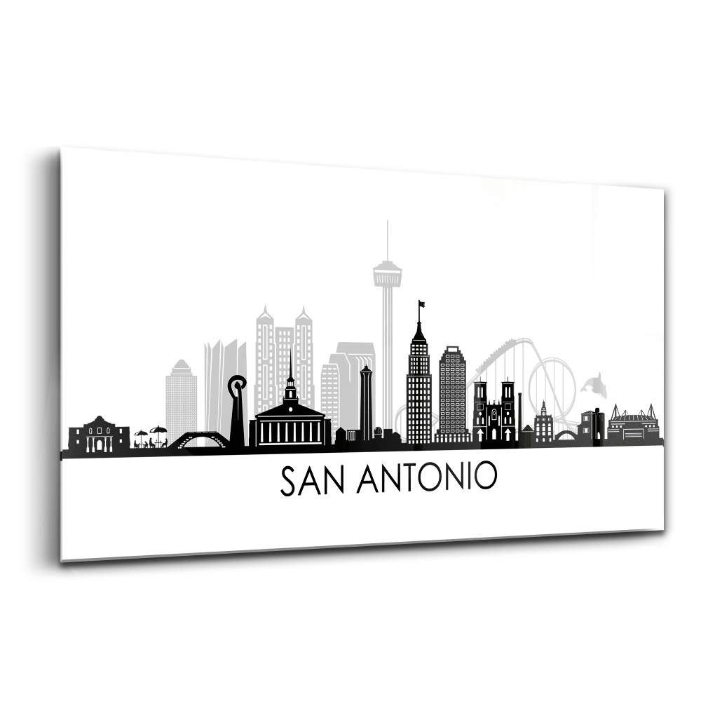Egyedi üvegkép San Antonio texasi városa