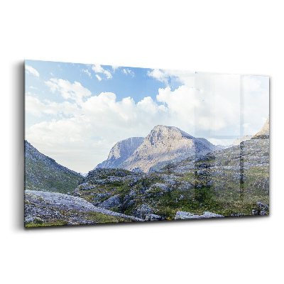 Üvegkép Sziklás hegyvidéki táj