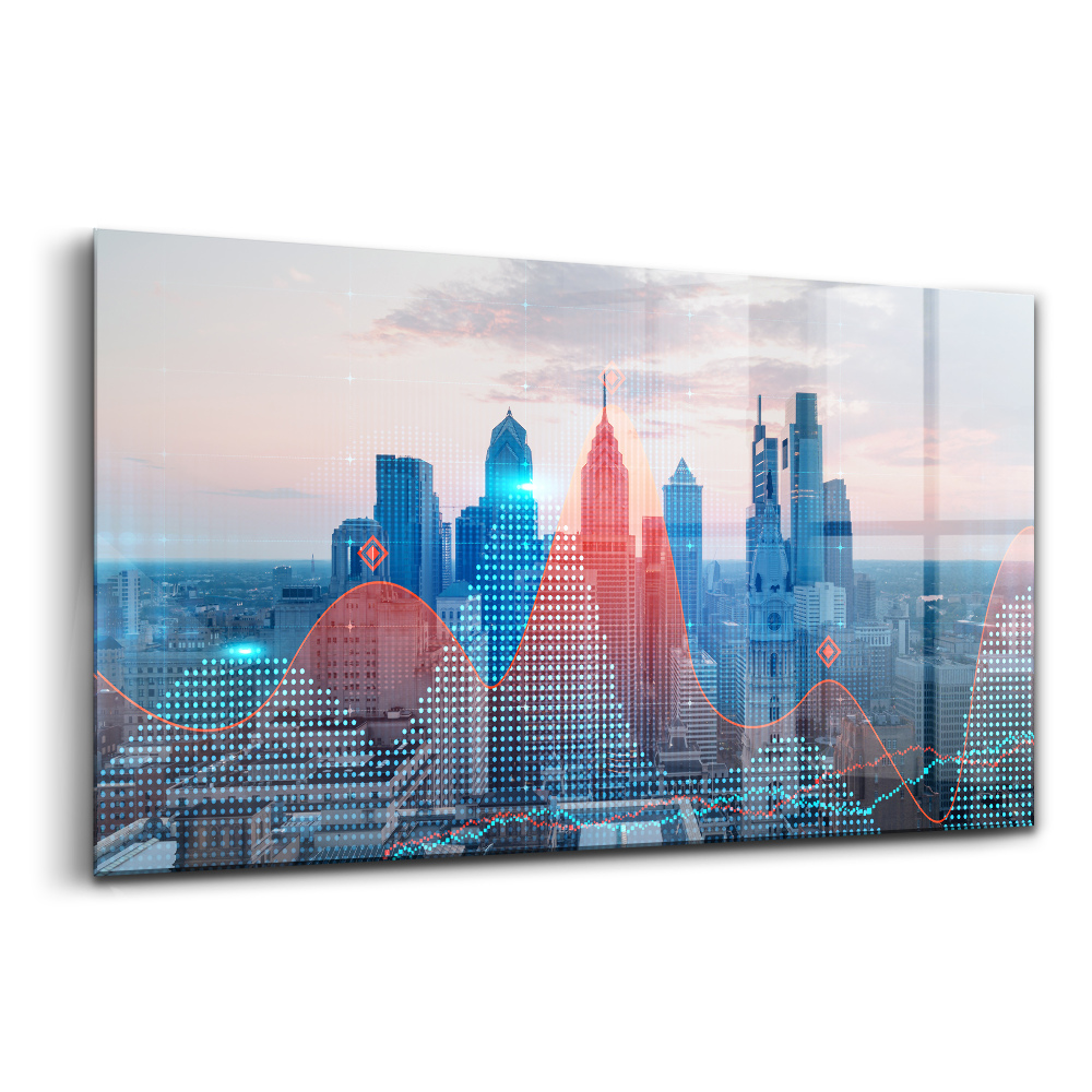 Egyedi üvegkép Philadelphia felhőkarcolók