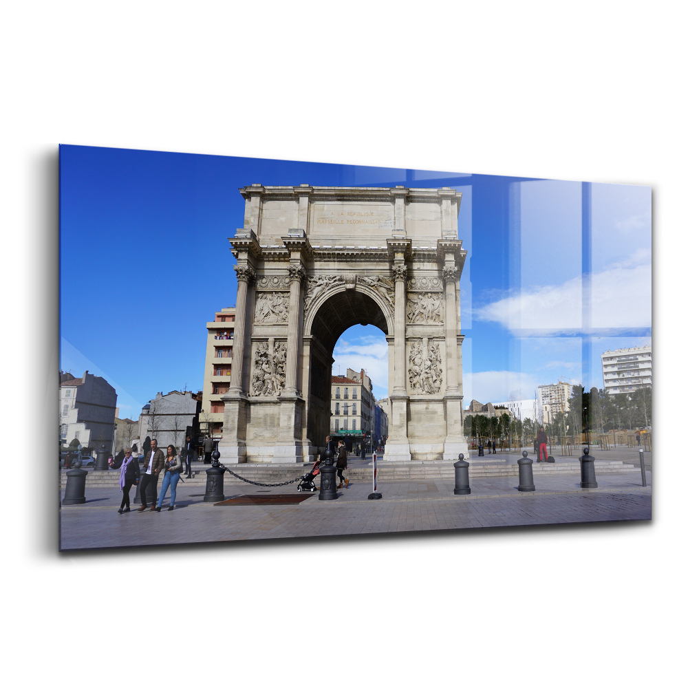 Egyedi üvegkép Diadalív Marseille-ben Franciaországban
