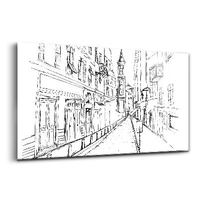 Egyedi üvegkép Egy provence-i város rajza