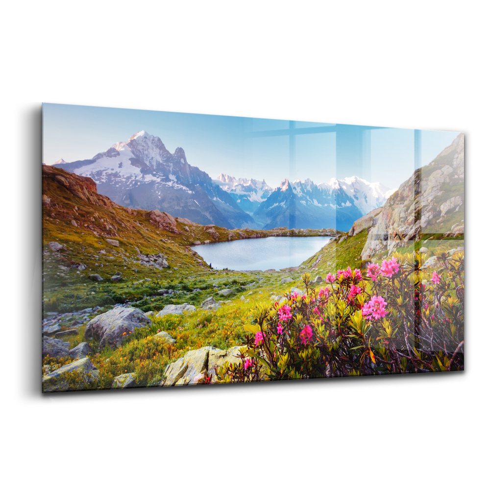 Egyedi üvegkép Mont blanc gleccser Chamonix