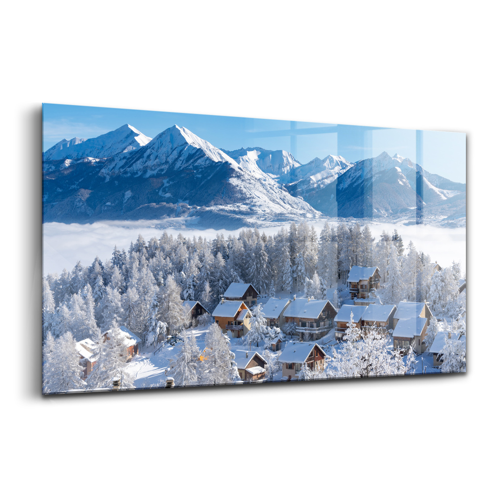 Üvegkép Hófödte hó az Alpokban
