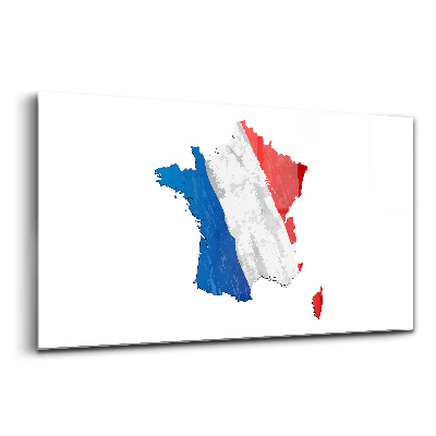 Üvegkép Franciaország zászlaja
