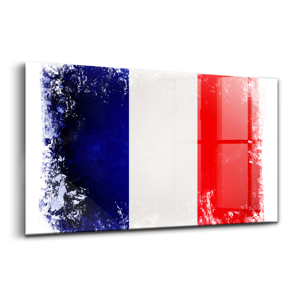 Üvegkép falra Franciaország zászlaja