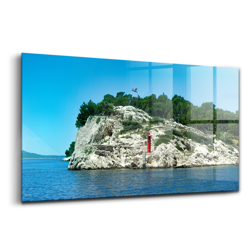 Egyedi üvegkép Festői útvonal osztott Horvátország