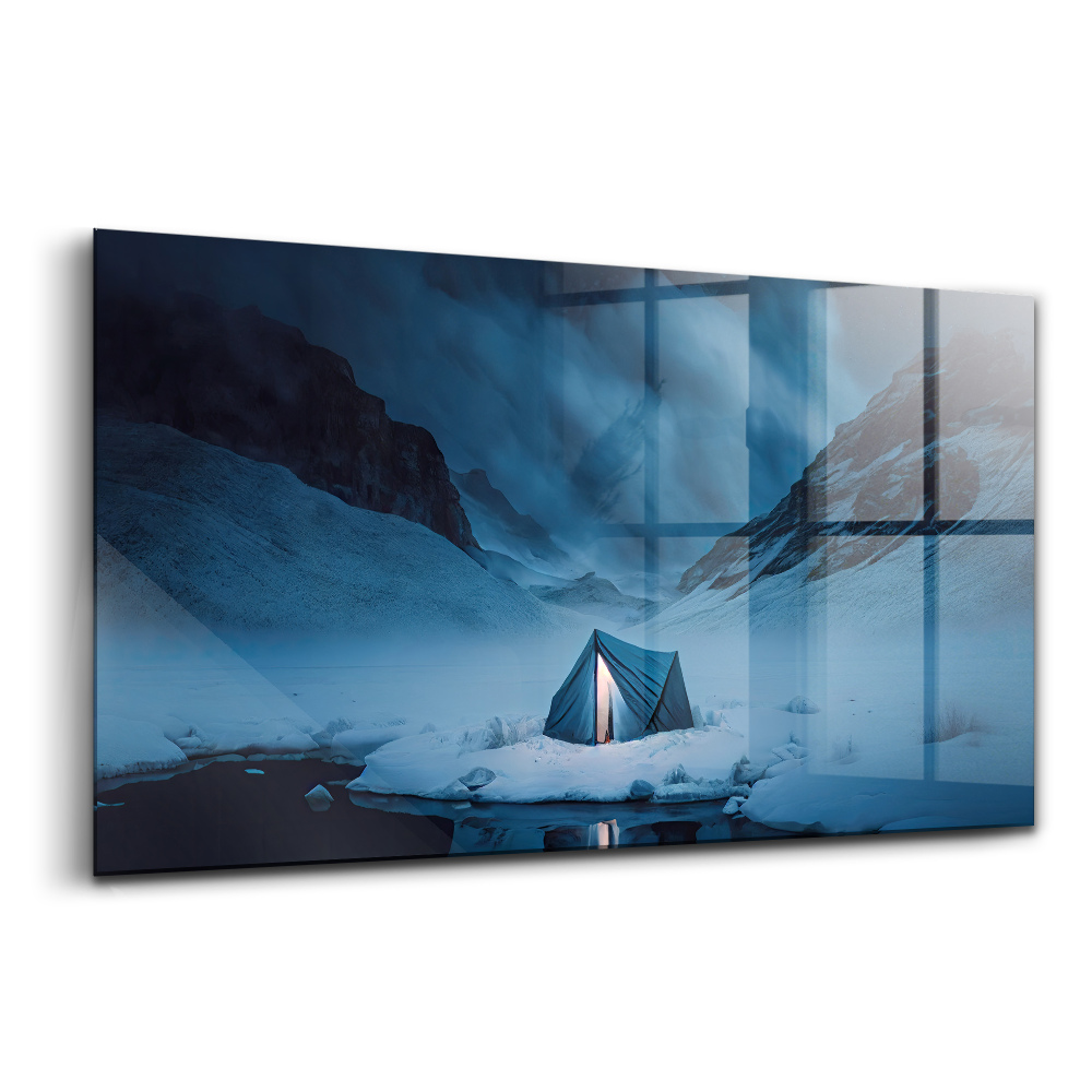 Üvegkép falra Sátor az izlandi hegyekben