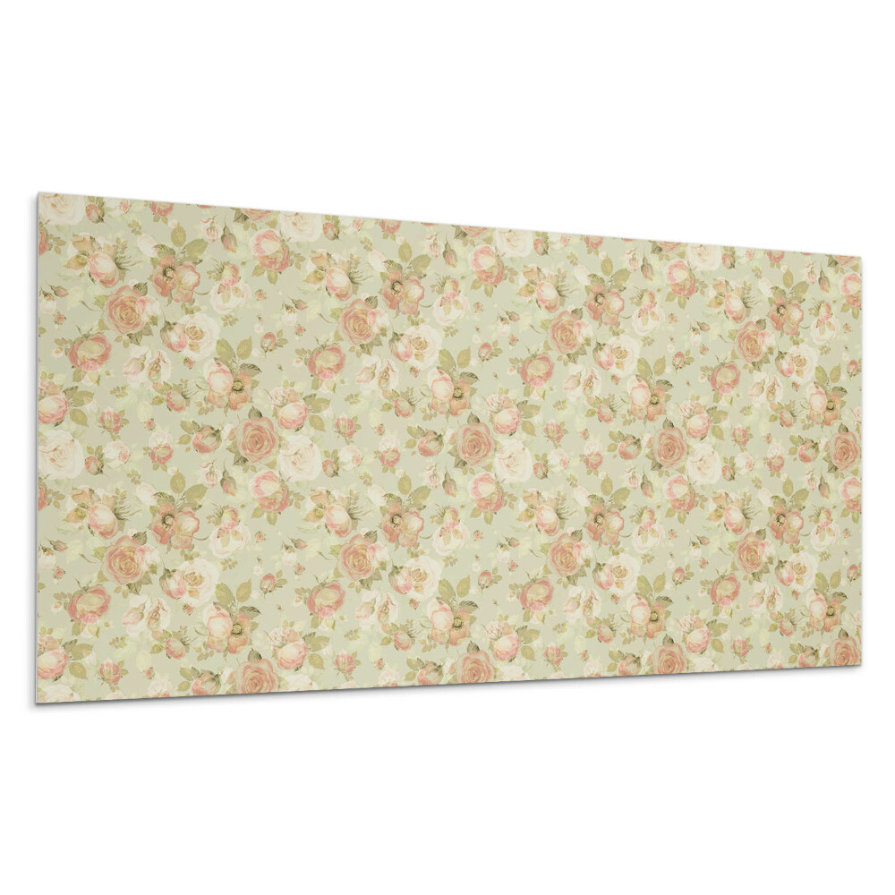 Falpanel Virágminta a háttérben