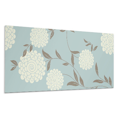 Pvc falpanel Virágminta levelekkel